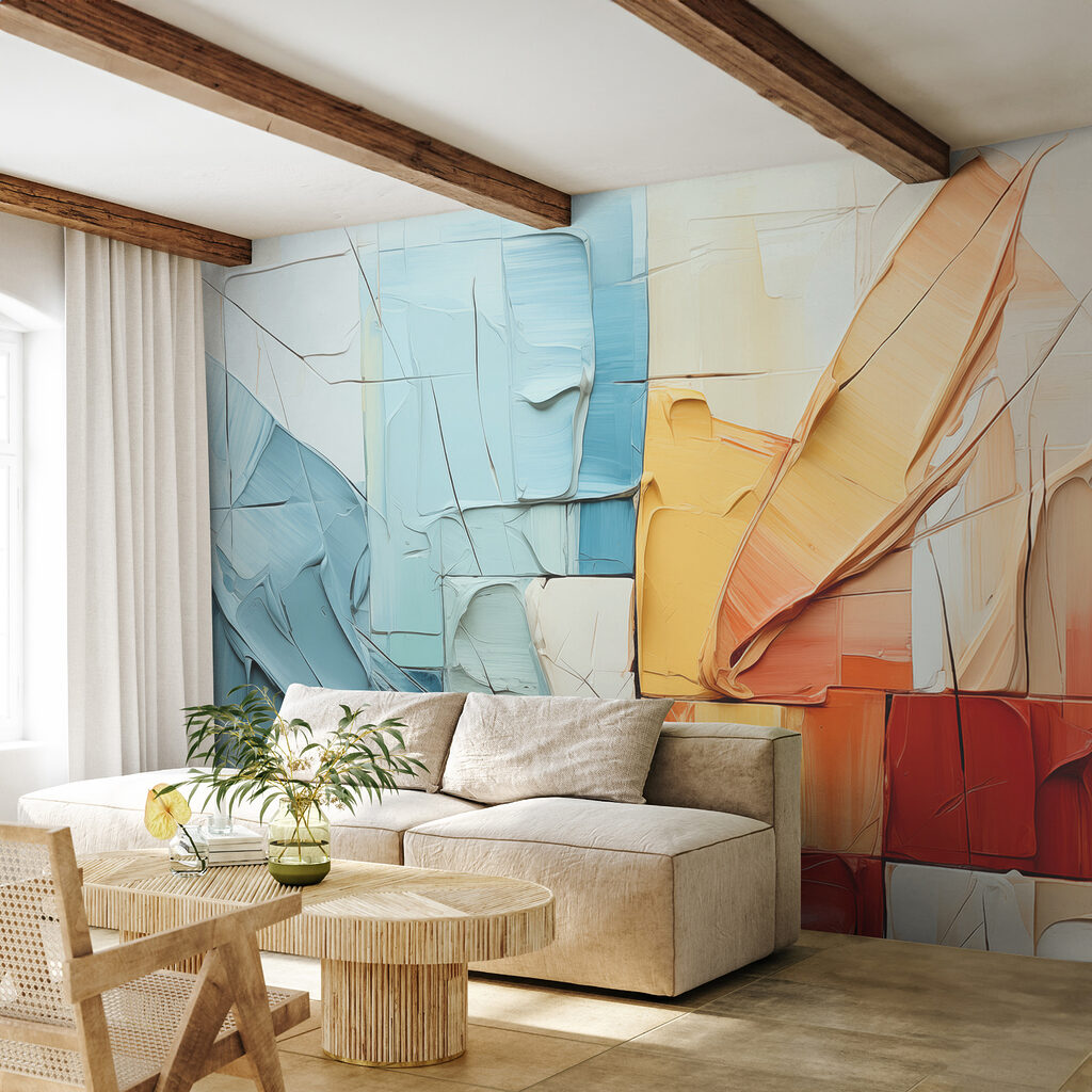 A close up of a painting A close up of a painting