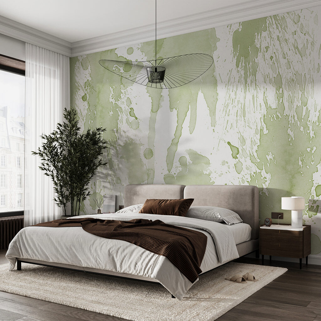 A close up of a paint splatter