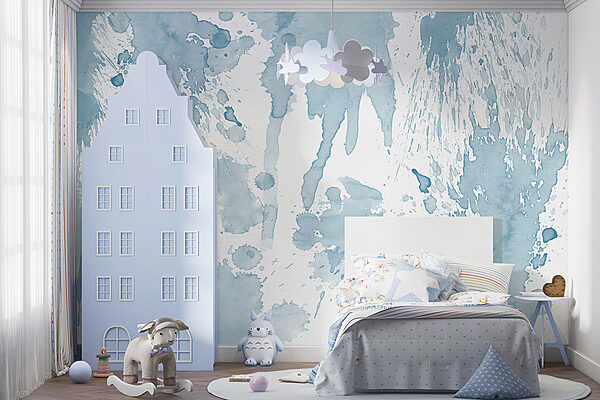 A close up of a paint splatter