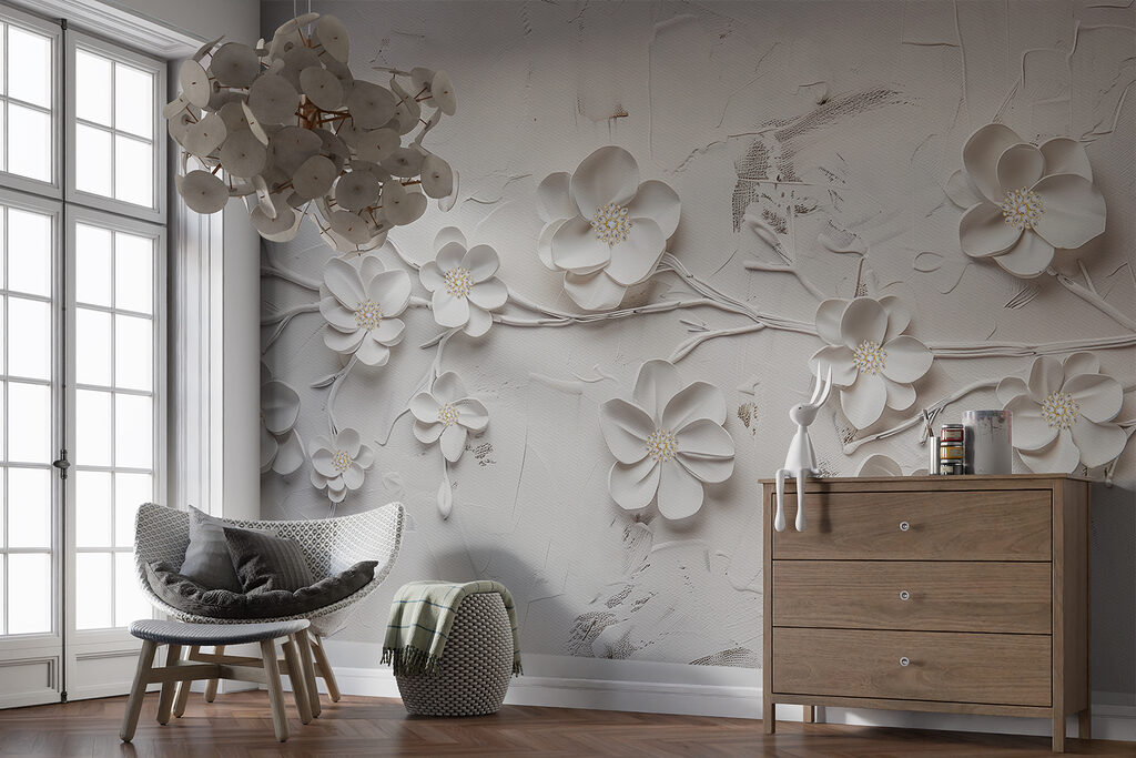 A white flowers on a white surface A white flowers on a white surface