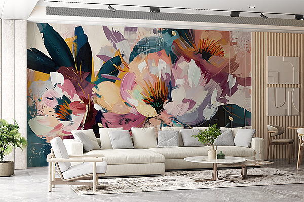 A painting of flowers A painting of flowers