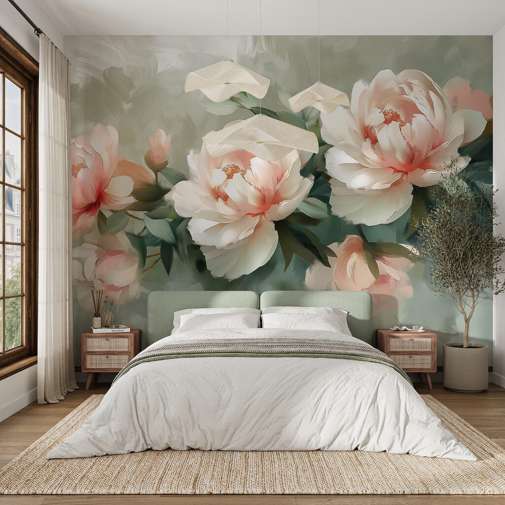 A group of flowers on a white surface A group of flowers on a white surface