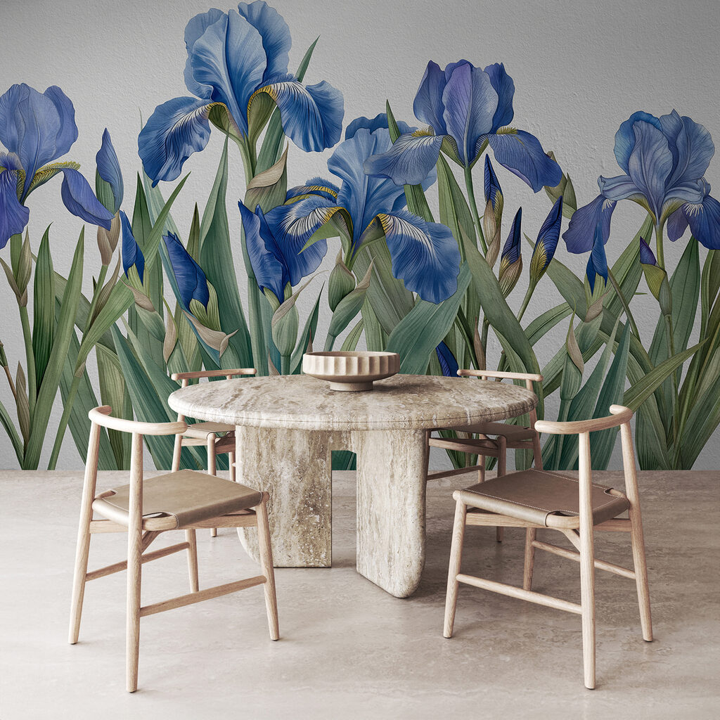 A group of blue flowers A group of blue flowers