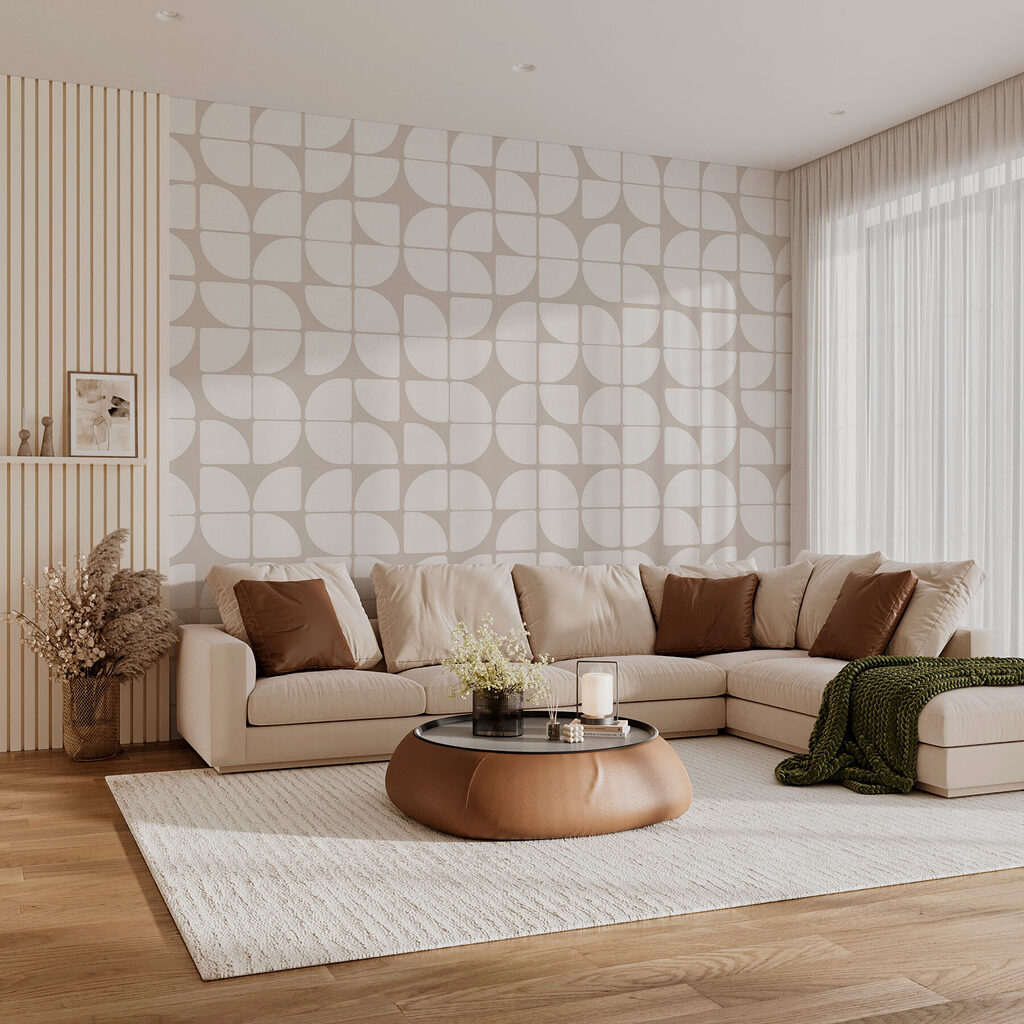 A pattern of circles and lines