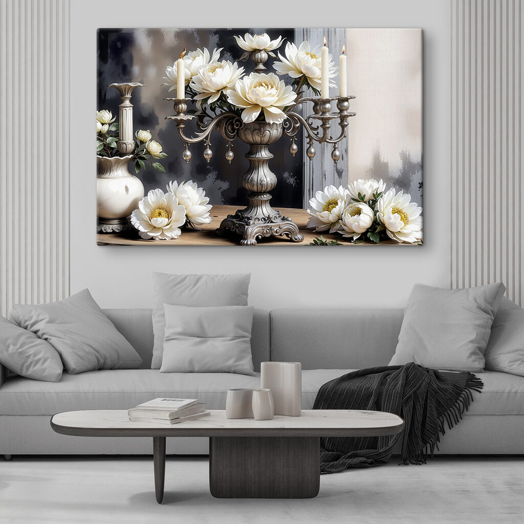 Elegant flowers in a decorative setting Elegant flowers in a decorative setting