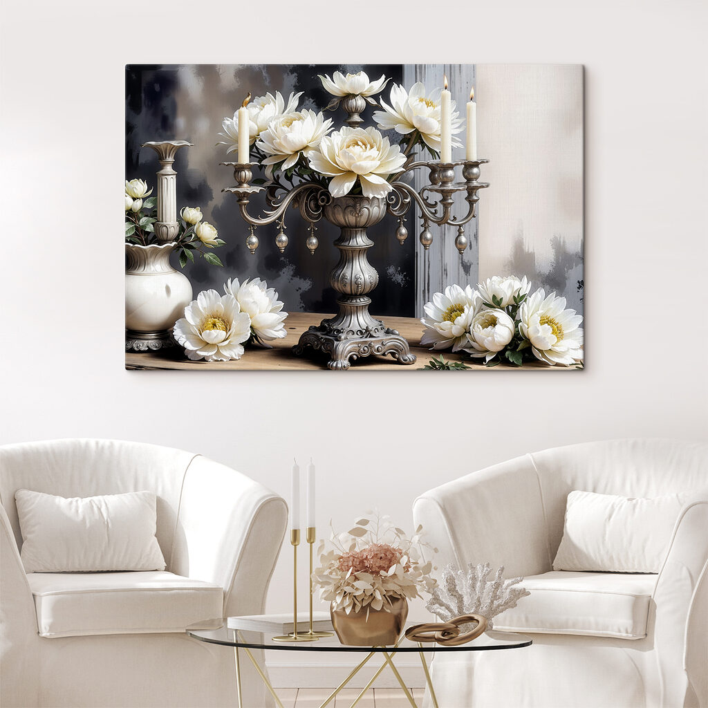 Elegant flowers in a decorative setting Elegant flowers in a decorative setting