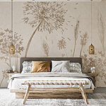 Fotótapéta Rajz pitypang és búza