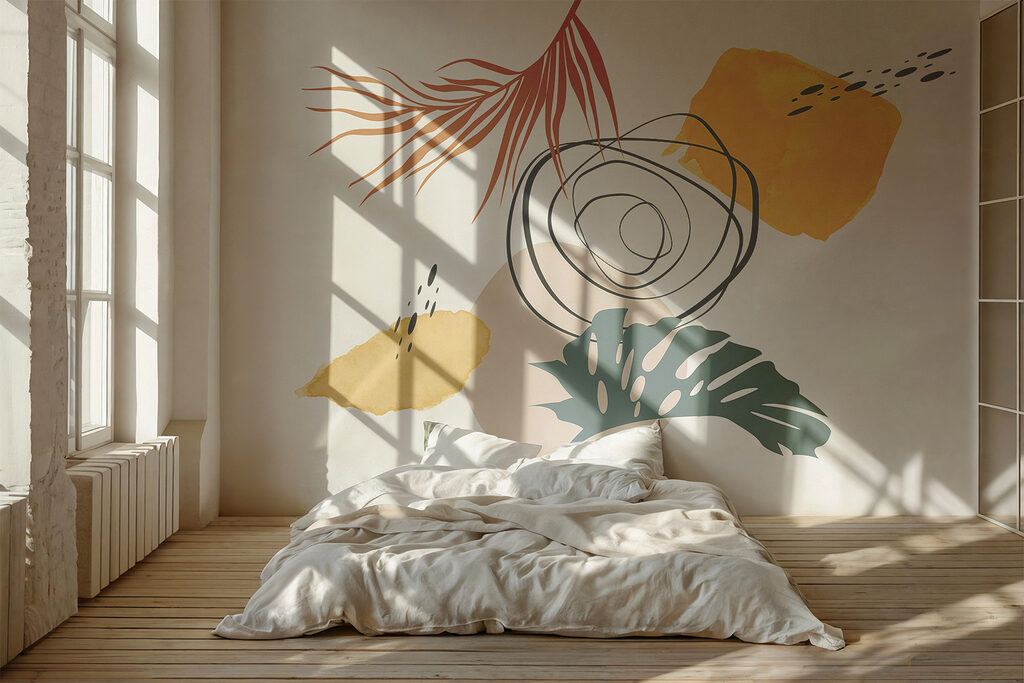 Close up of a painting