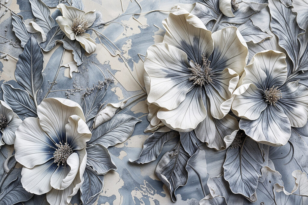 Group of flowers on a surface