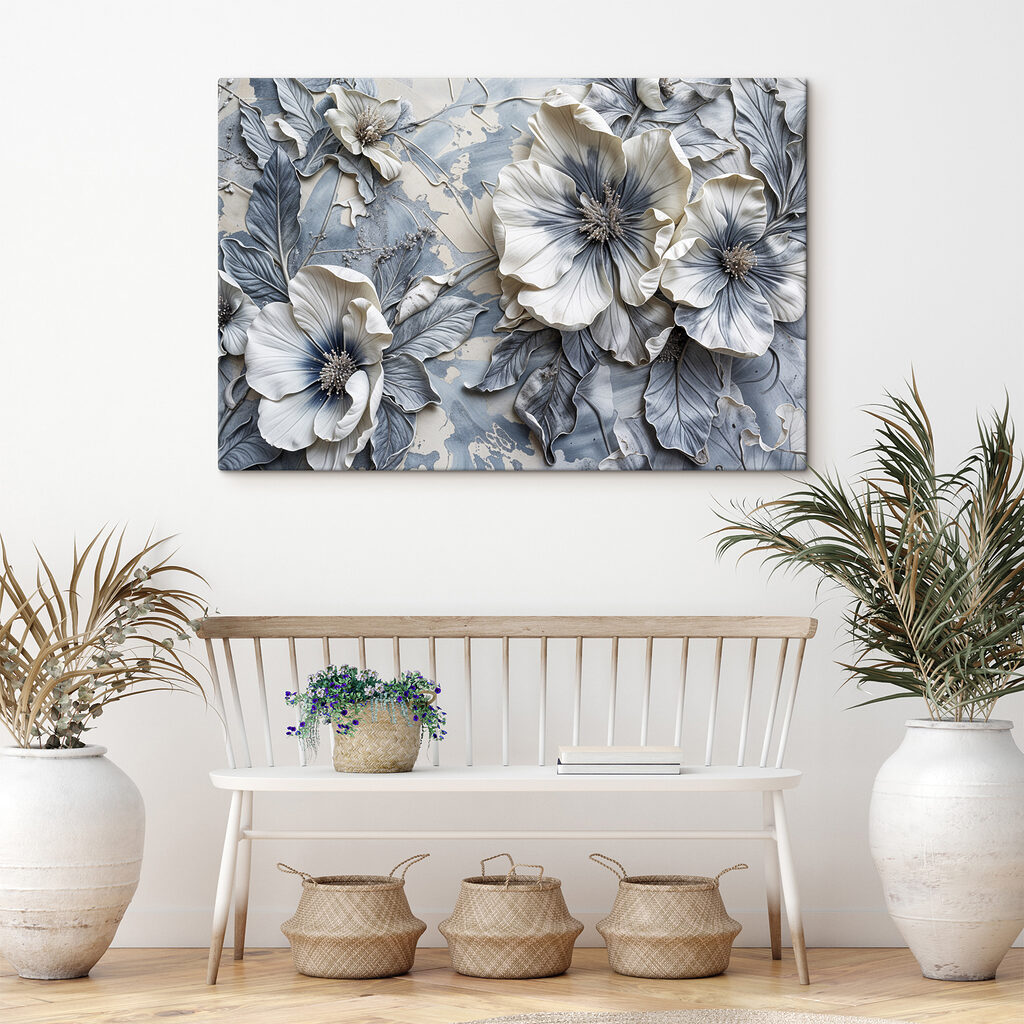Group of flowers on a surface