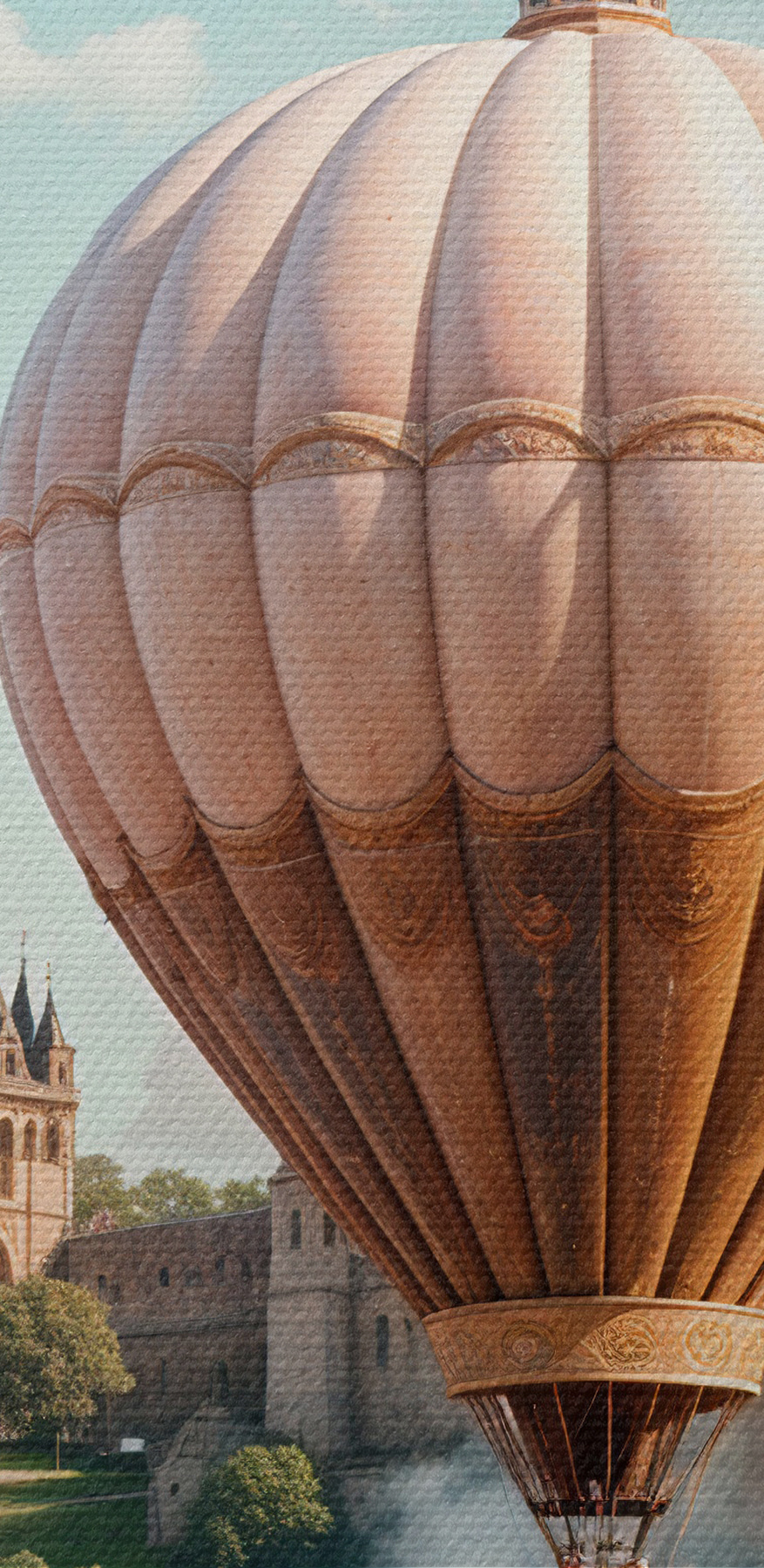Kastély hőlégballonokkal