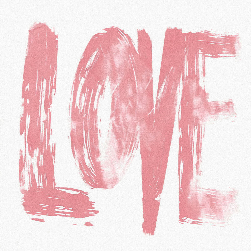 Pink painted word Pink painted word