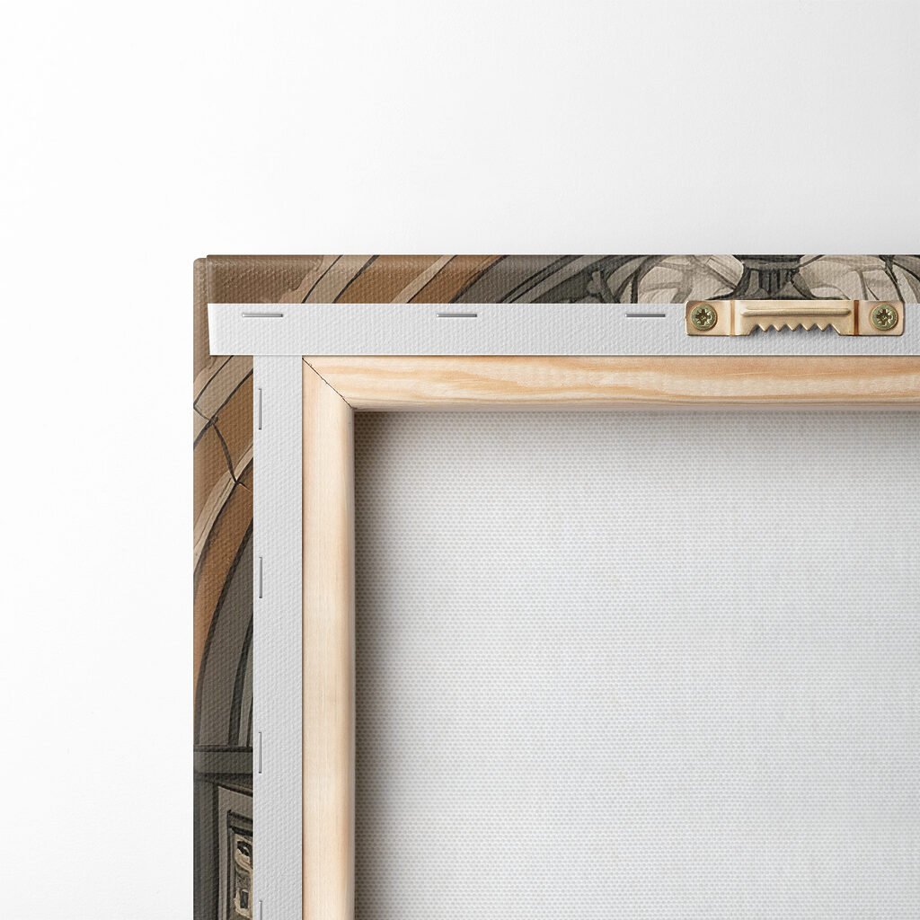 Woman in a white dress looking out a window