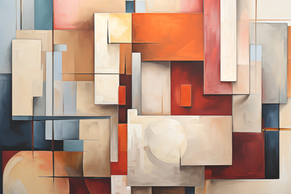 Painting of a colorful pattern