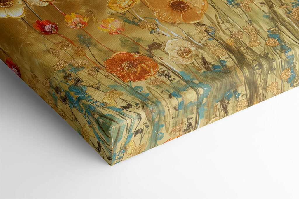 Painting of flowers on a wall