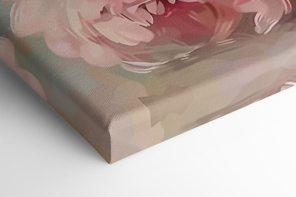 Painting of pink and white flowers