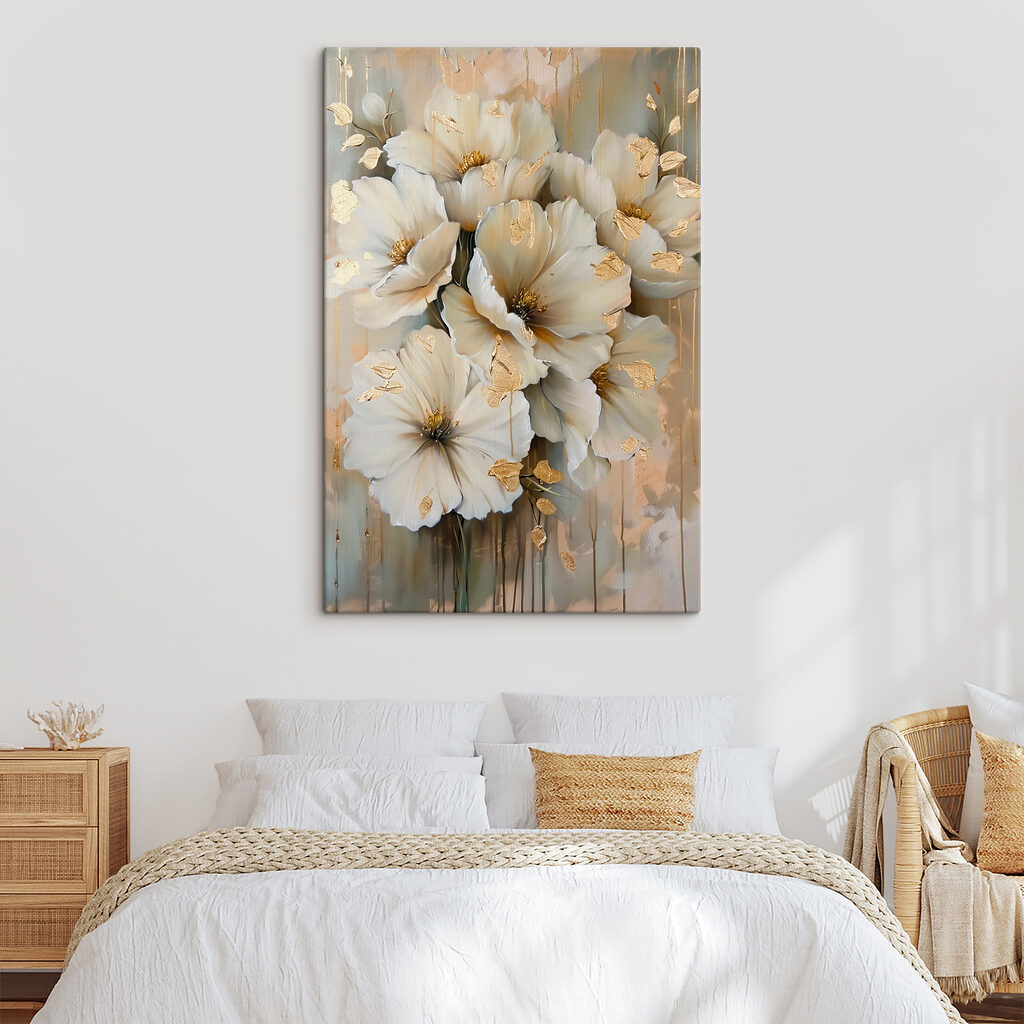 Elegant flowers with metallic details