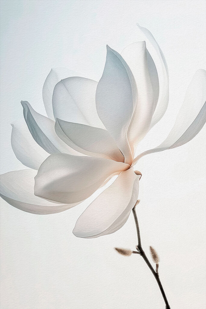 White flower with petals White flower with petals