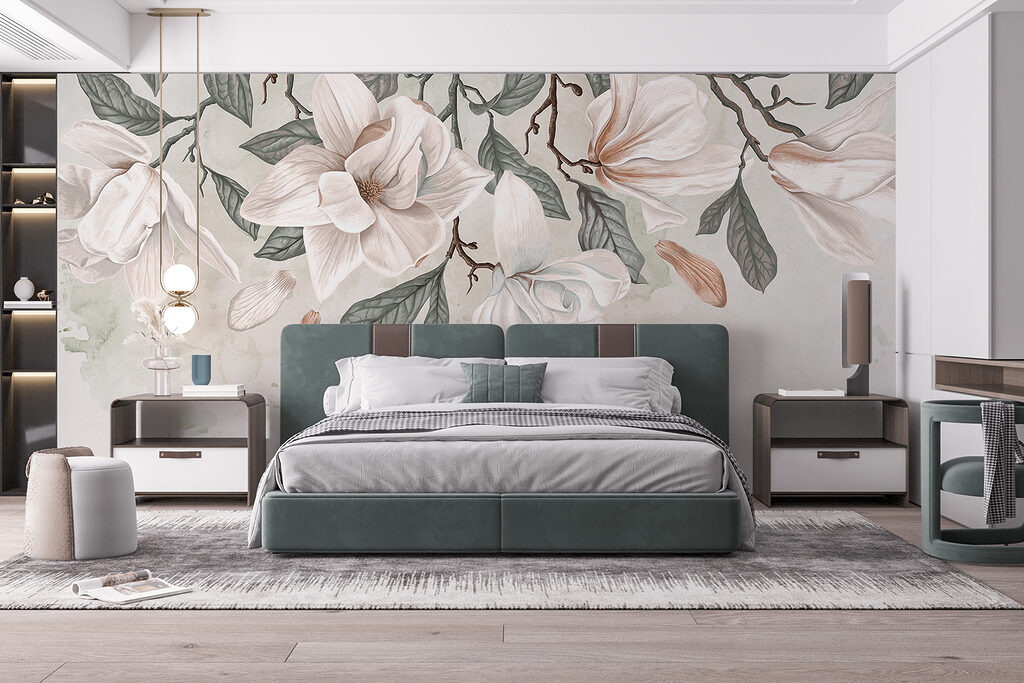 White flowers and leaves on a white background White flowers and leaves on a white background