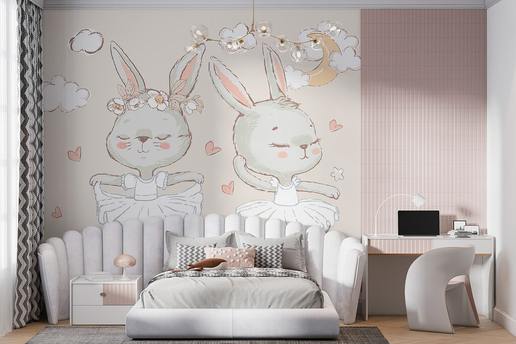 Couple of bunnies in ballet tutu Couple of bunnies in ballet tutu