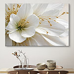 Vászonképek Közelkép egy fehér virágról