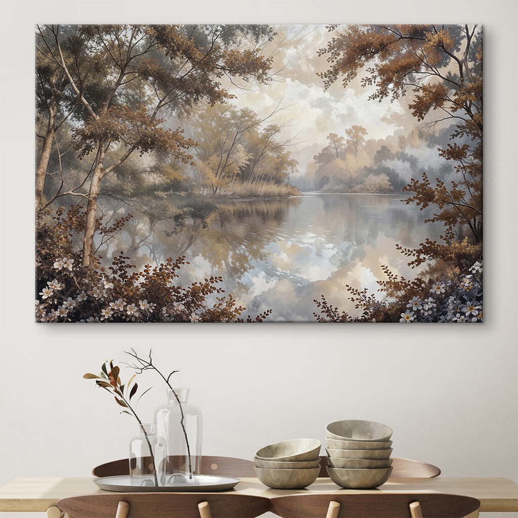 River with trees and bushes