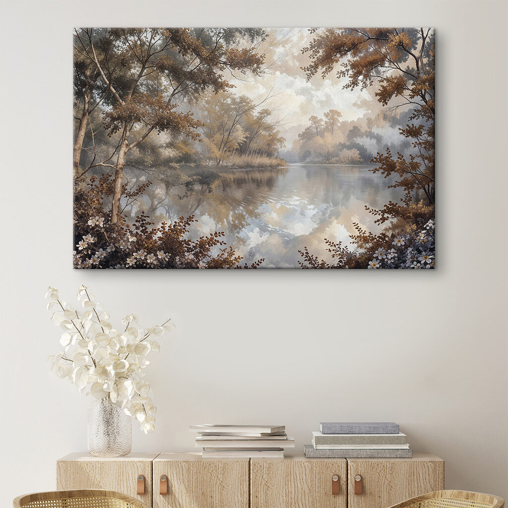 River with trees and bushes