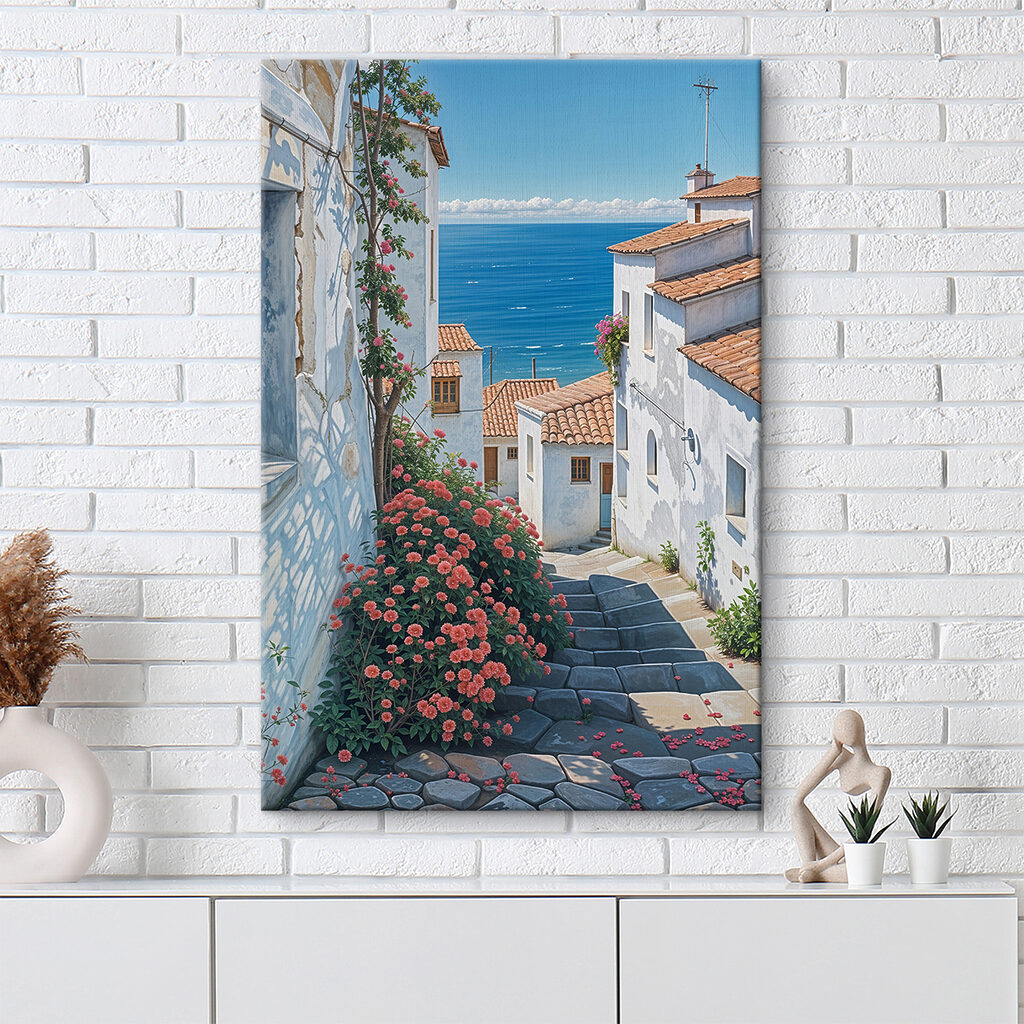 Stairs leading to a beach