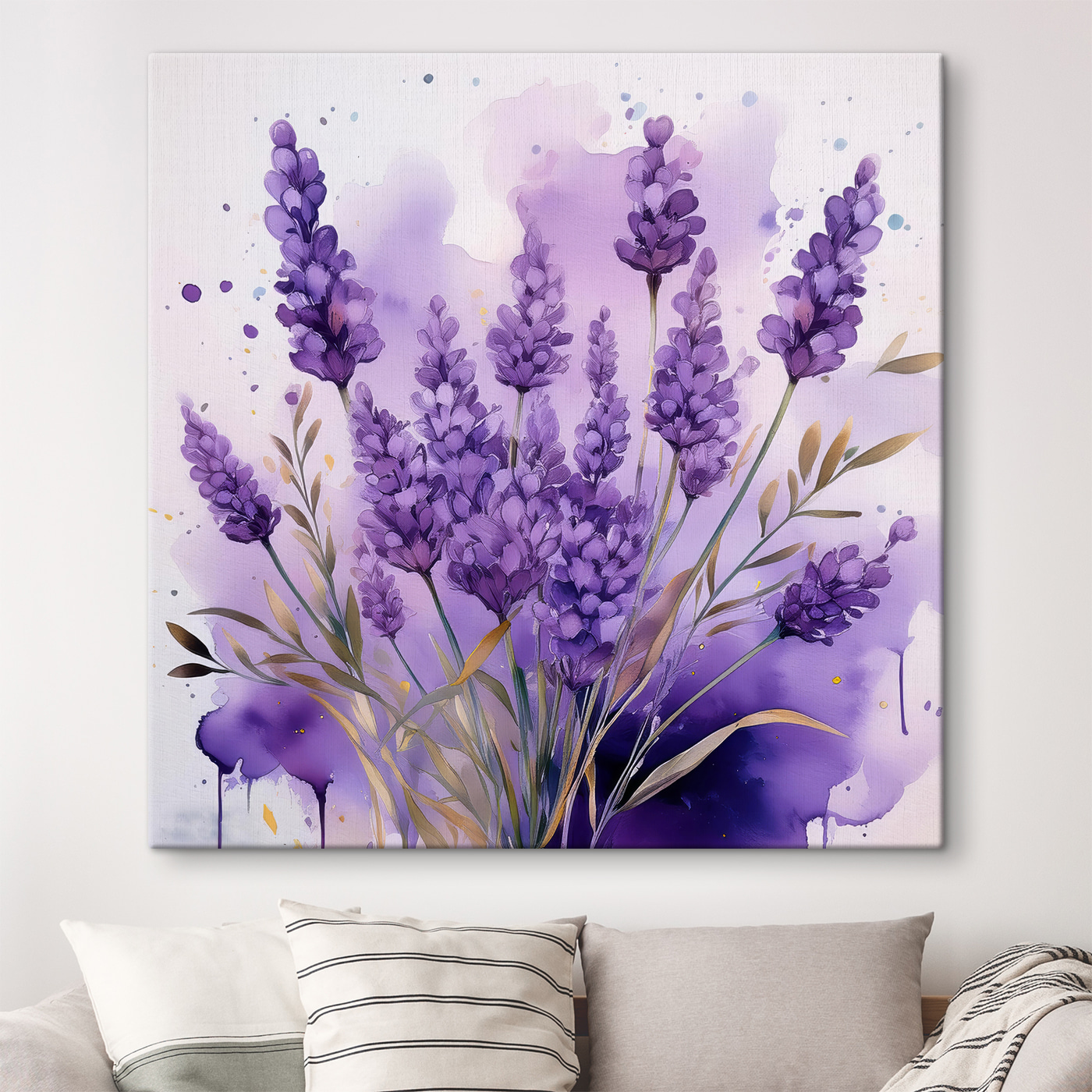 Painting of purple flowers