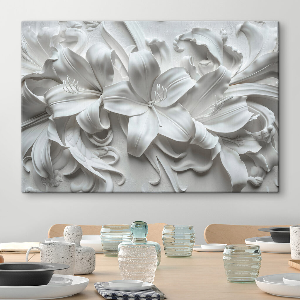 White flower on a white surface