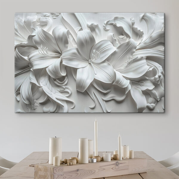 White flower on a white surface