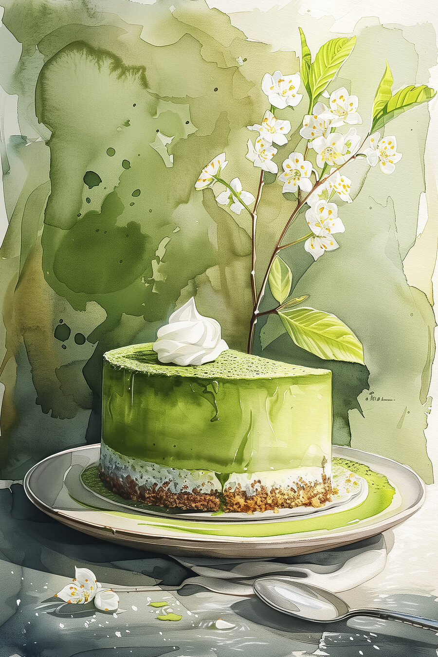Vászonképek Akvarell festmény egy torta - Image 9