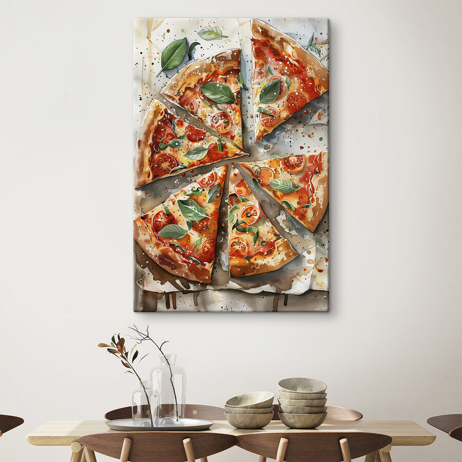 Pizza paradicsommal és bazsalikommal
