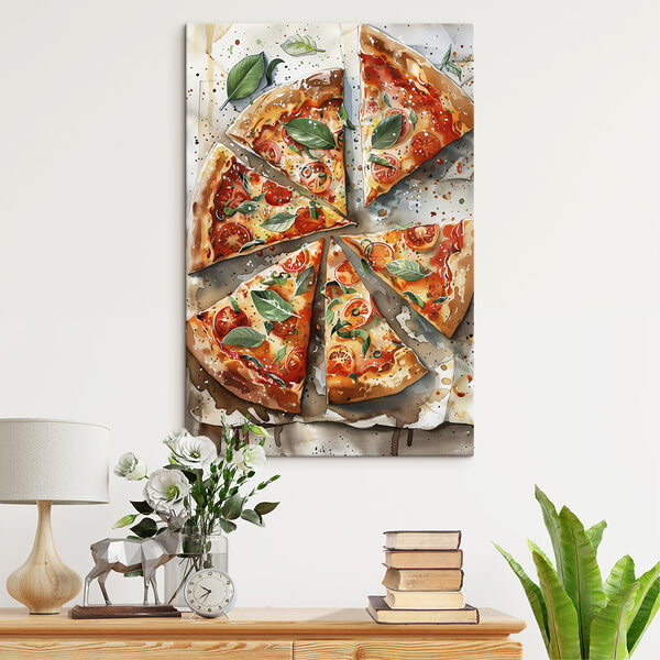 Pizza paradicsommal és bazsalikommal Pizza paradicsommal és bazsalikommal