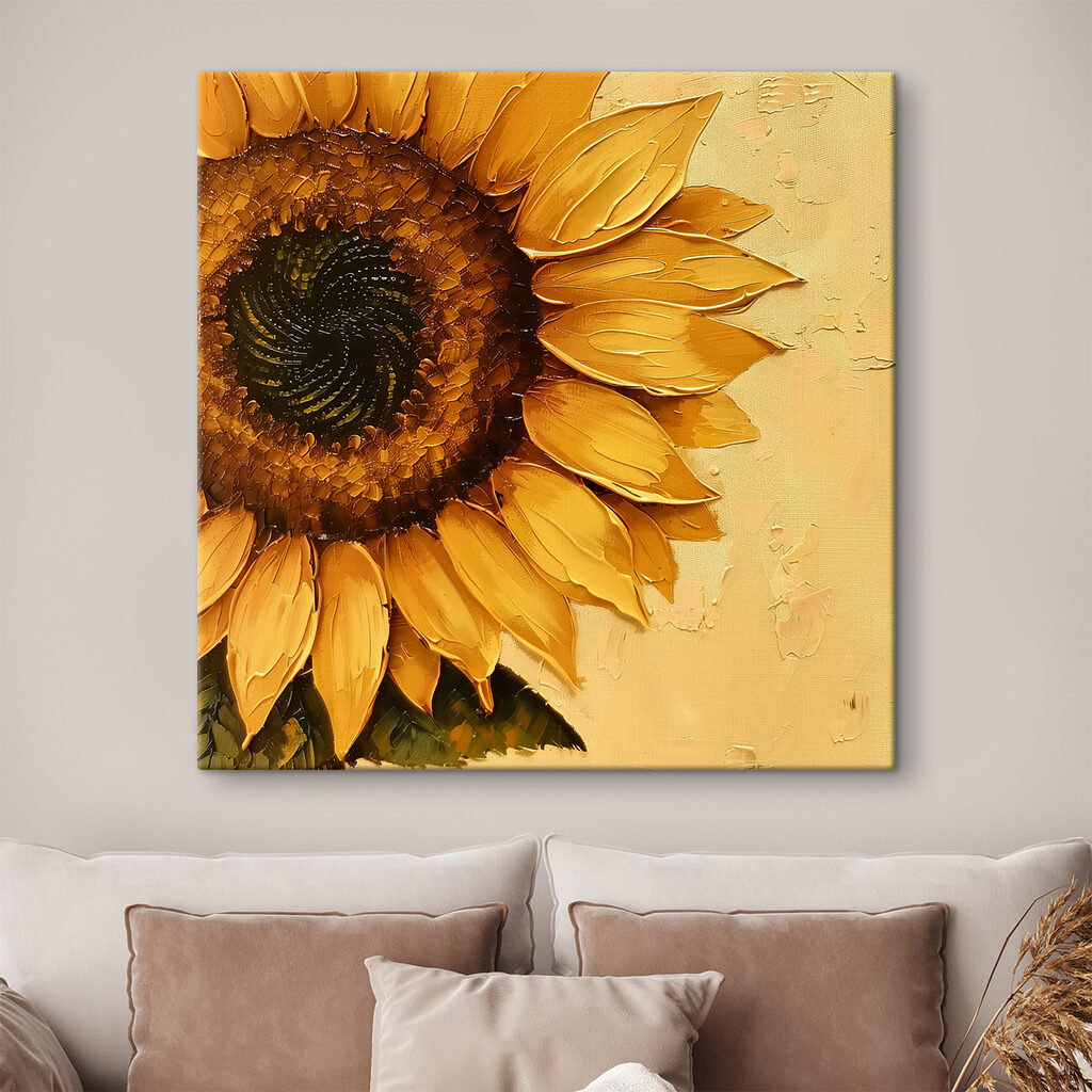 Painting of a sunflower