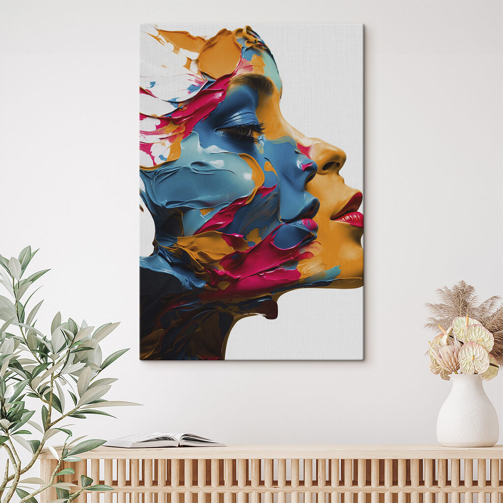 Woman with paint on her face