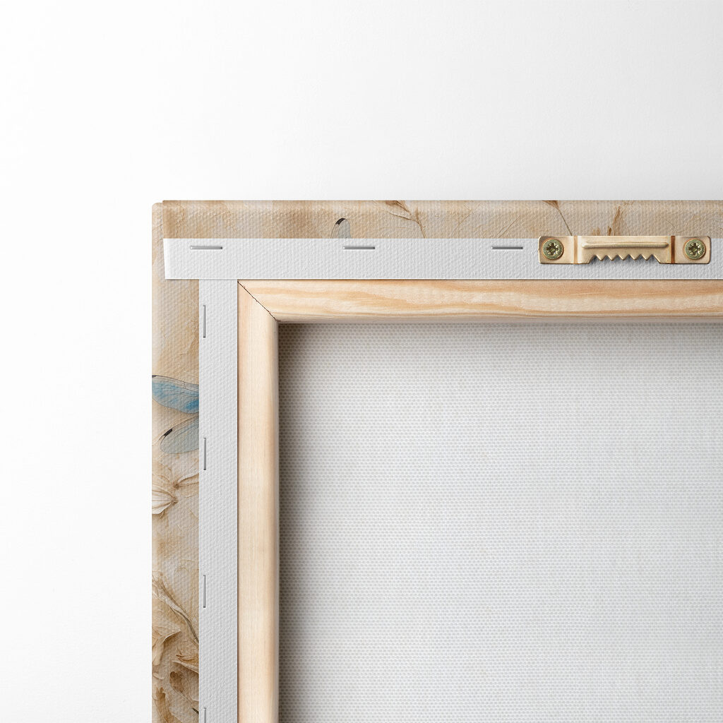 Dragonflies and flowers on a wall