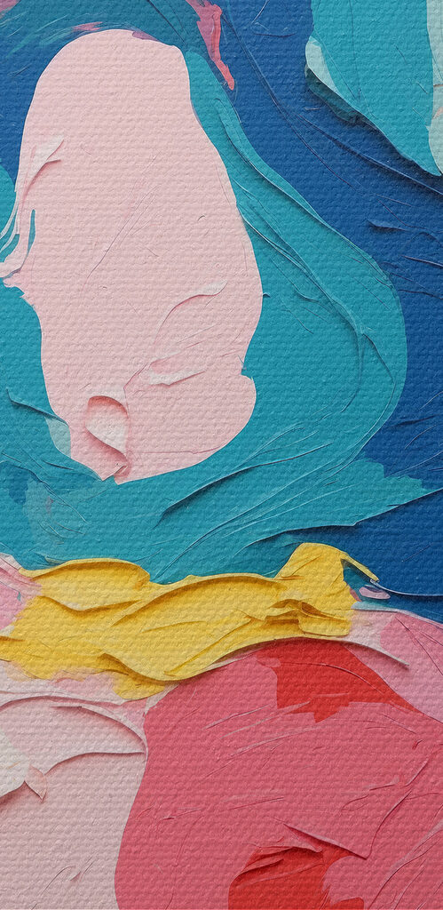 Colorful painting of flowers