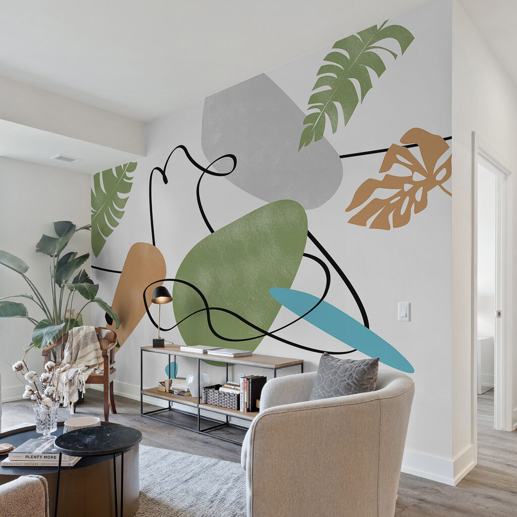 Colorful art with leaves Colorful art with leaves