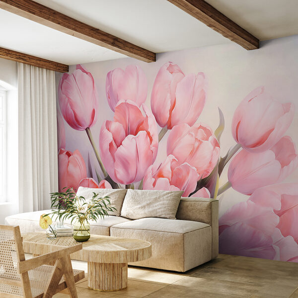 Close up of pink tulips Close up of pink tulips