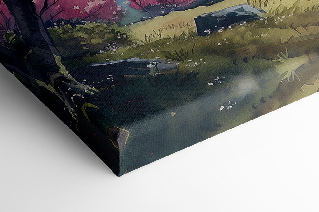 Mount Fuji with pink flowers