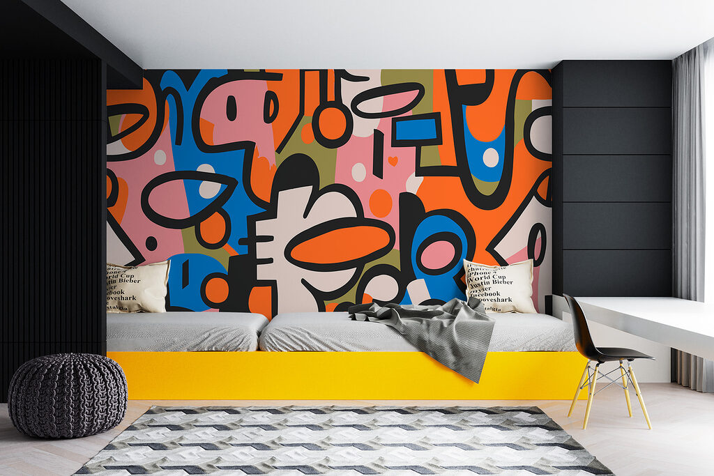 Colorful pattern with different shapes Colorful pattern with different shapes