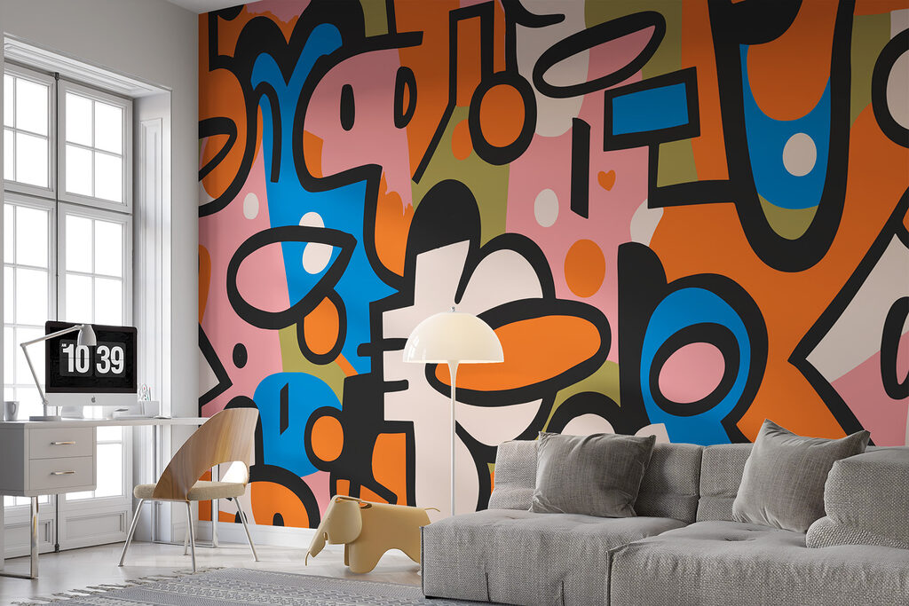 Colorful pattern with different shapes Colorful pattern with different shapes