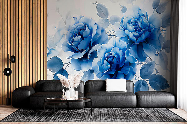 Group of blue flowers