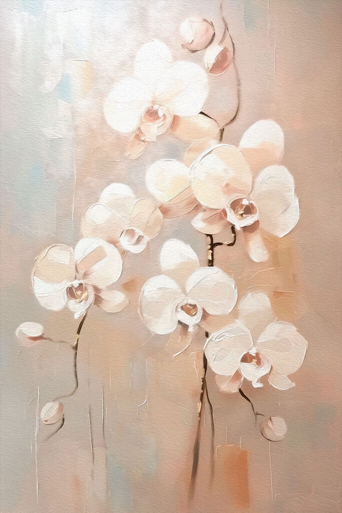 Painting of white flowers