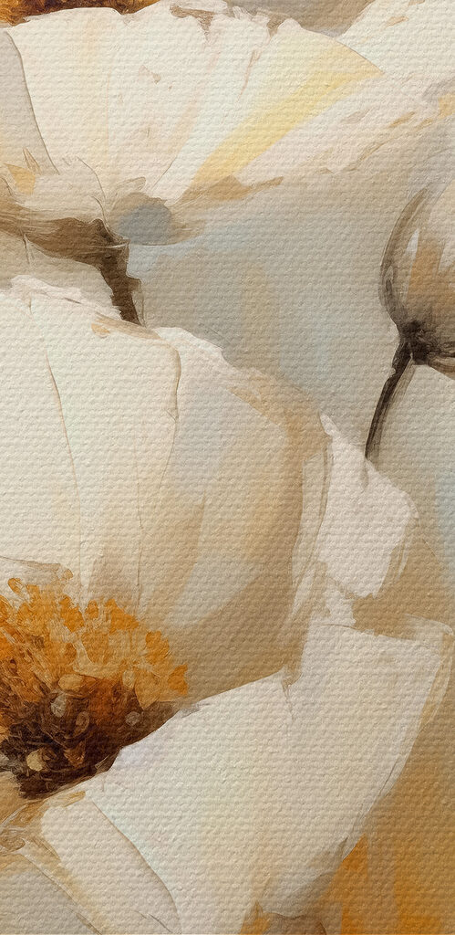 Painting of white flowers
