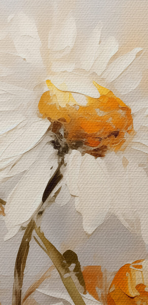 Painting of white flowers Painting of white flowers