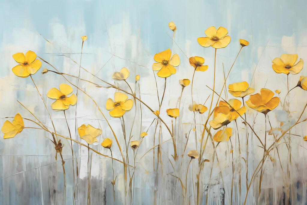 Painting of yellow flowers