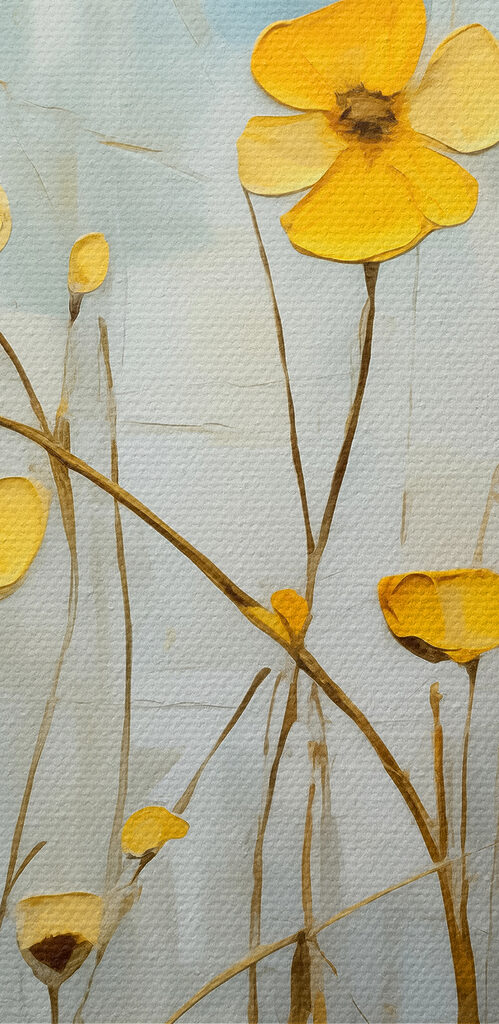 Painting of yellow flowers