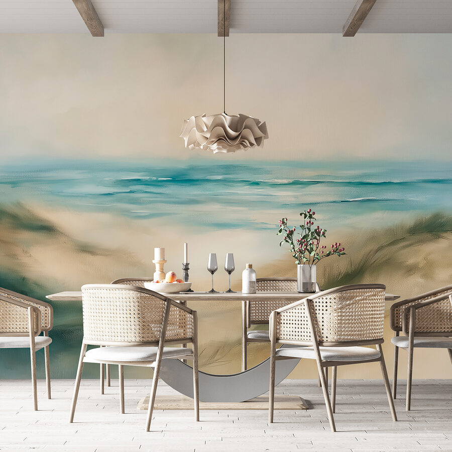 Festmény egy strandról
